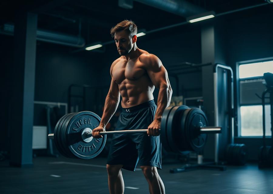 Member lifting a barbell