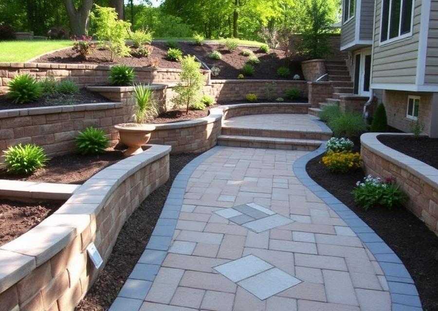 Finished paver patio